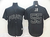 Pirates 55 Josh Bell JB Black 2019 Players' Weekend Player Jersey,baseball caps,new era cap wholesale,wholesale hats